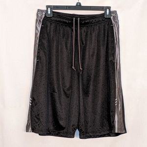Athletic wear Mens Shorts Black & Silver Large